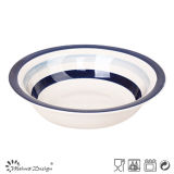 Blue Circle Ceramic Soup Plate