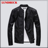 Best Sell Men's PU Jacket with Black Coat