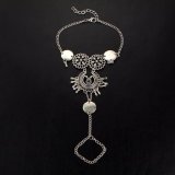 Vintage Antique Silver Retro Coin Anklets for Women