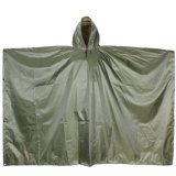 Emergency Reusable Ripstop Nylon Rain Poncho with Stuff Bag