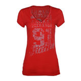 Fashion Sexy Cotton/Polyester Printed T-Shirt for Women (W053)