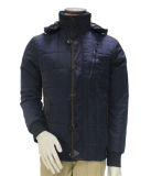 Match Mens Thick Classic Pea Coat Hooded Outdoor Jacket