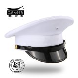 Plain Style Navy Senior Captain Hat with Black Strap