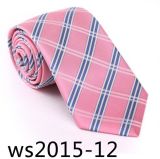 New Design Fashionable Silk/Polyester Check Necktie Ws2015-12