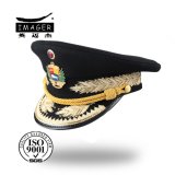 Honorable Chic Customized Navy Fleet Admiral Headwear with Gold Strap and Embroidery
