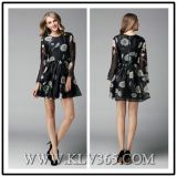 Fashion Women Clothing Floral Spring Long Sleeve Dress