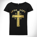 Fashion Sexy Cotton/Polyester Printed T-Shirt for Women (W010)