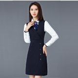 Womens Customized One Piece Casual Office Ladies MIDI Jumper Skirt