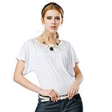 Fashion Nice Cotton/Polyester Printed T-Shirt for Women (W079)