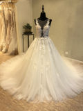 Hot Sale 3D Flower Beading Bridal Gowns Wedding Dress