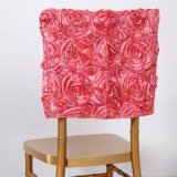 China Supply 3D Rosette Embroidery Chavira Chair Cover