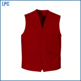 Sleeveless Jacket with V - Collar and Anti -Static for Factory Work Uniform