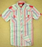 Men Stripe Colorfully Short Sleeve New Fashion Shirt