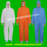 Blue White Orange Disposable Coveralls with Hood or Boot