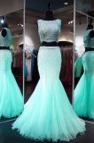 Two Pieces Lace Cocktail Party Dress Chiffon Prom Evening Formal Gowns Z803