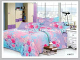 China Suppiler Home Textile Twin Size Polyester Print Duvet Cover Colorful Cheap Bedding Set T/C 50/50