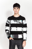 Fashion Round Neck Printed Knitting Men Sweater