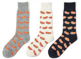 Men's Cotton Crew Stockings Socks with Pizza Pattern (MA023)