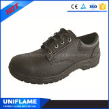Black Leather Men Steel Toe Work Safety Shoes UFA014