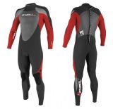 3/2mm Black Flatlock Back Zip Steamer Wetsuit for Men