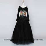 Women Long Evening Dress Sexy Sleeveless Lace Tulle Prom Dress