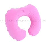 OEM Collapsible Inflatable Flock U-Shape Air Travel Neck Pillow
