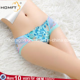 Sexy Open Front Flower Embroidered Hipsters Sexy Transparent Ladies Underwear Panties
