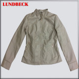 Leisure PU Outerwear Jacket for Women in Good Quality