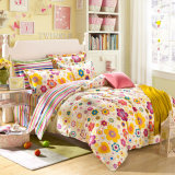 Textile 100% Cotton High Quality Bedding Set for Home/Hotel Comforter Duvet Cover Bedding Set (brilliant flower)