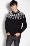 Wool Cashmere Round Neck Knitting Men Sweater