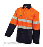 OEM Mans Hi-Vis Autumn Outdoor Protective Safety Workwear Clothes for Company