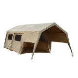 Outdoor Luxury Cotton Canvas Family Camping Safari Tent with Front Awning