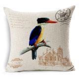 Birds Transfer Print Cushion Decorative Fashion Pillow (SCU-046)