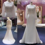 Long Sleeves Lace and Chiffon Mermaid Long Dress Wedding Gown