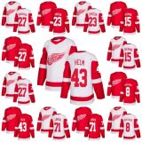 Red Wings Michael Rasmussen Dominic Turgeon Riley Sheahan Hockey Jersey