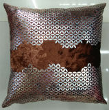 Metallic/Flock Printed Decorative Pillow Metallic Print Cushion (XPL-46)