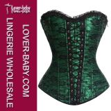 Sex Lingerie Corset Embroidery Bustier for Woman (L42656-2)