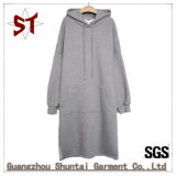 Wholesale Fashion Ladies Hooded Sweater Dress with a Pocket in Front