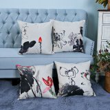Digital Print Decorative Cushion/Pillow with Botanical&Floral Pattern (MX-10)