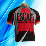 100% Polyester Man's Short Sleeve Cycling Jersey