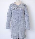 Women Winter Jacquard Long Cardigan Knitwear with Zip