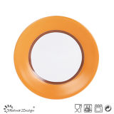 Yellow Rim Glazing Beautiful Salad Plate