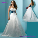 Graceful Heart Line Ruffle Org Lace Wedding Dress