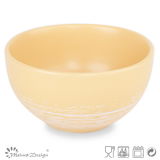 13.5cm Beige Korean Cereal Bowl for Restaurant