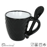 8oz Mug with Spoon with Embossed Dots