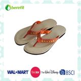 Canvas Straps and PU, EVA Sole, Women's Slippers