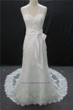 A-Line Bridal Gown Lace Beads Back Wedding Dress