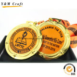 Gold Coating Zinc Alloy Customized Metal Medal Q09731