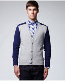 Fashion Design V Neck Pure Colour Sweater Cardigan