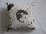 Home Decorate Printed Micro Suede Square Cushion
